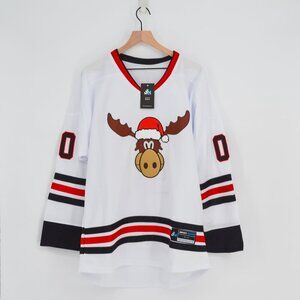 NEW Jersey Nation Grisworld Hockey Jersey Shirt Christmas Vacation White Size XL